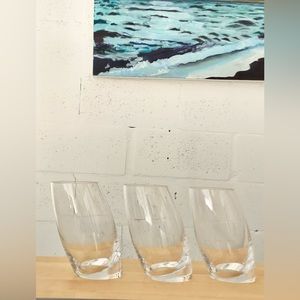 Nambe 5” inch High Ball glasses (Set of 3)